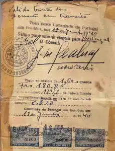 İnisiyatif Alarak 30 Bine Yakın İnsanın Hayatını Kurtaran Kişi: Sousa Mendes Life saving visa issued by Dr. Aristides de Sousa Mendes in June 19 1940. 1