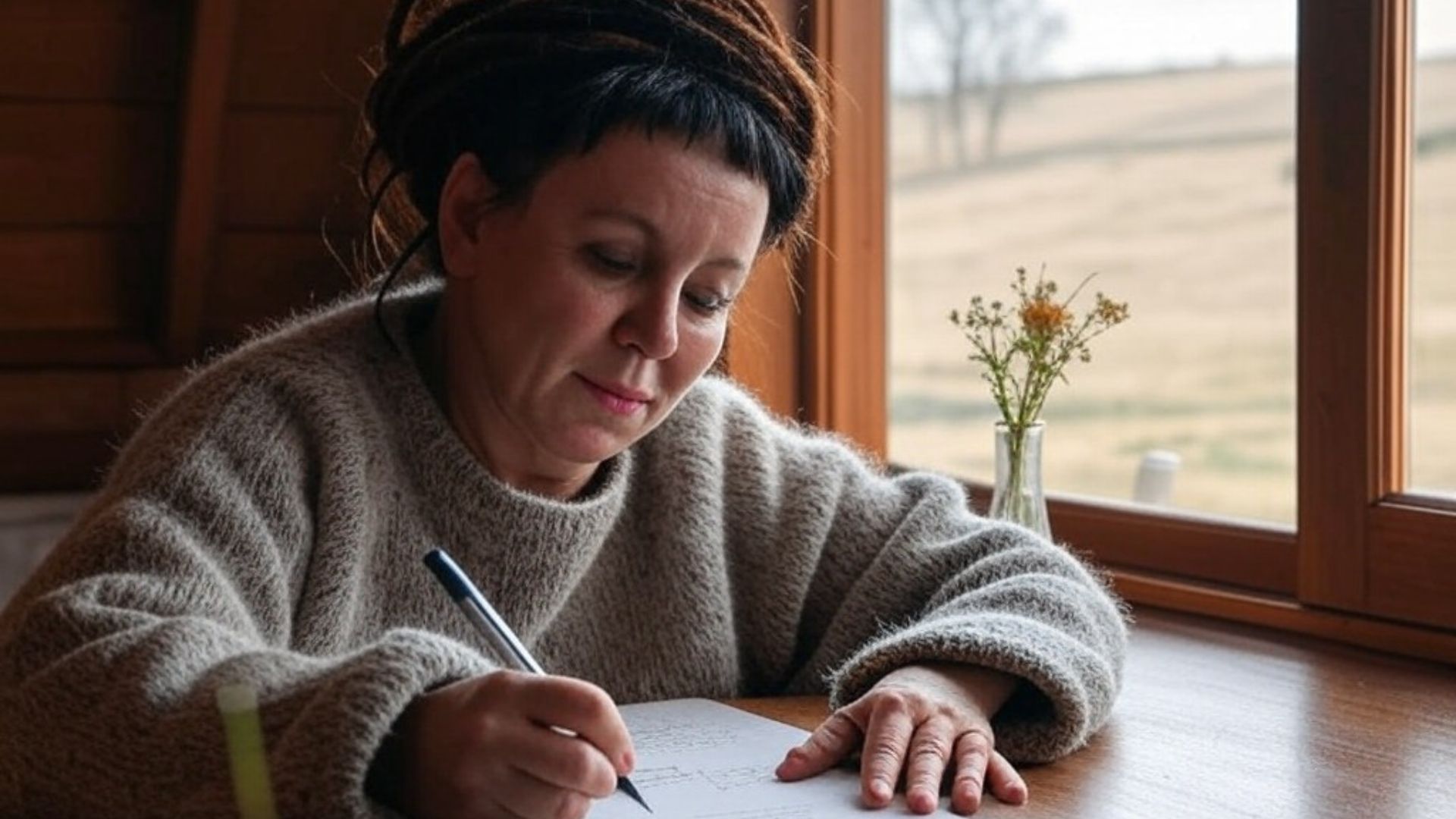 Polonya’dan Nobel’e Yolculuk: Olga Tokarczuk Olga Tokarczuk yazi yaziyor