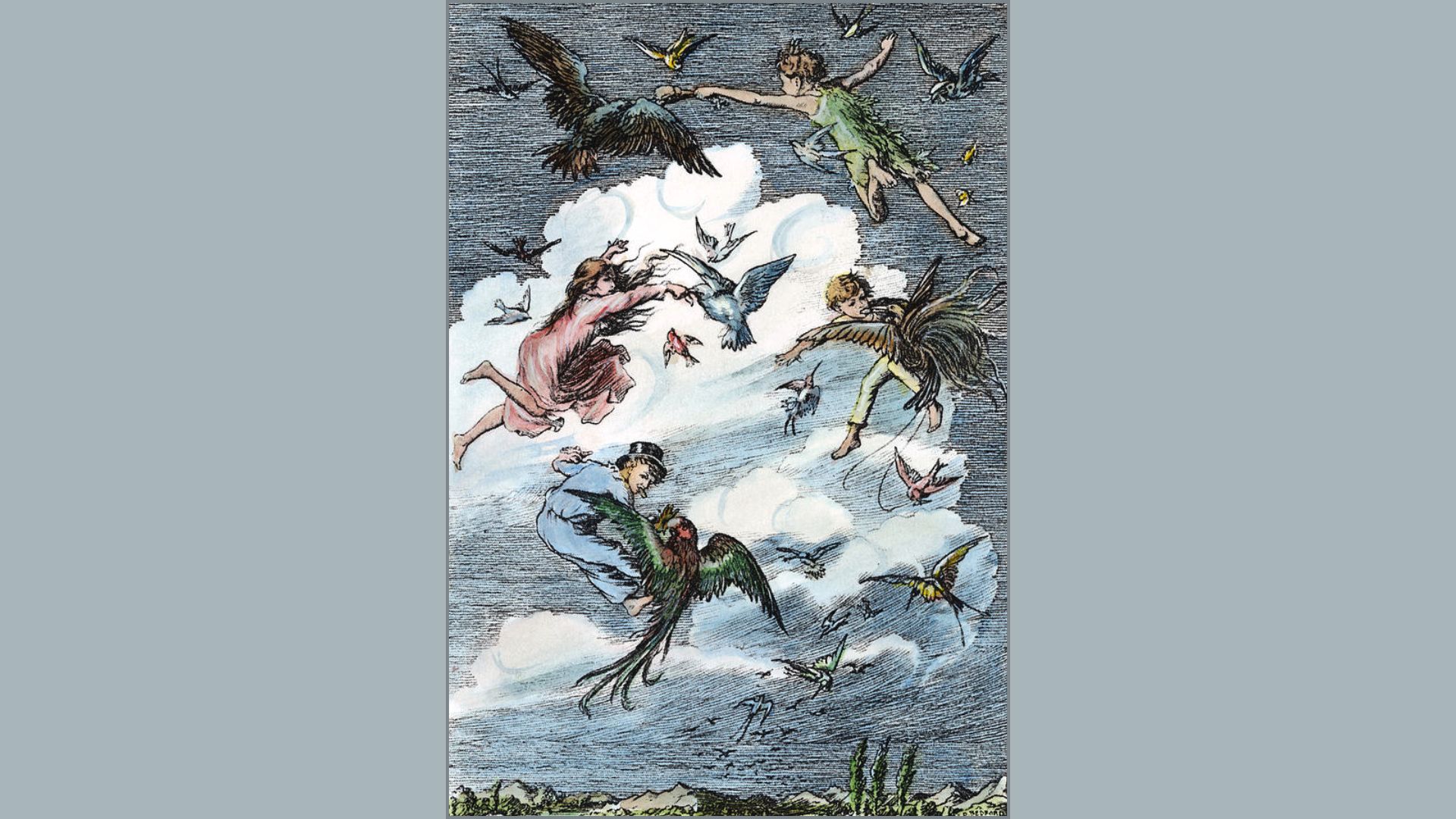 J.M. Barrie ve Peter Pan: Gerçek ile Hayal Arasında Büyümeyen Çocuklar Peter Pan Kitabindan Bir Gorsel